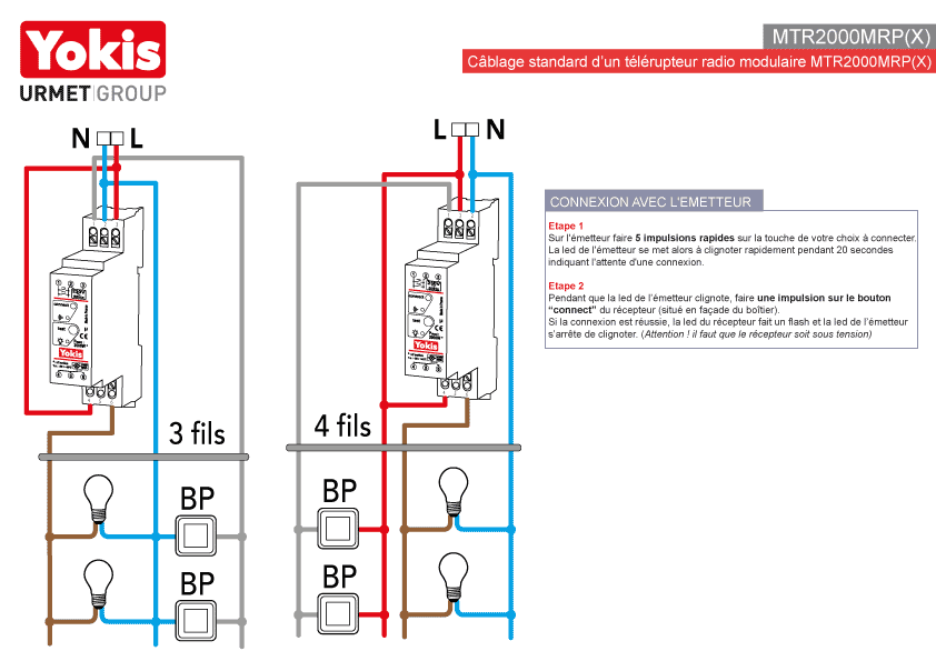 Télérupteur temporisé RADIO POWER Yokis 230 V - MTR2000ERP - YOKIS