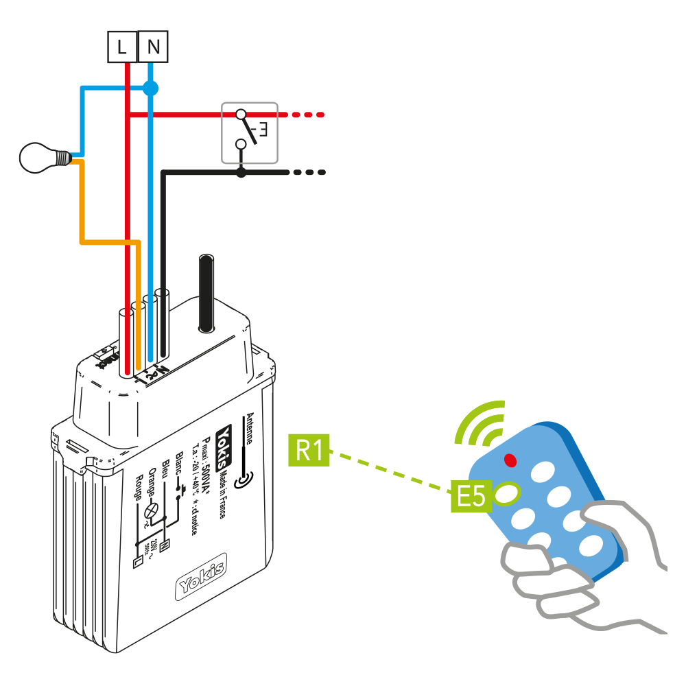 YOKIS Power Télévariateur 2.2A 500VA micro-module encastré - MTV500ERP