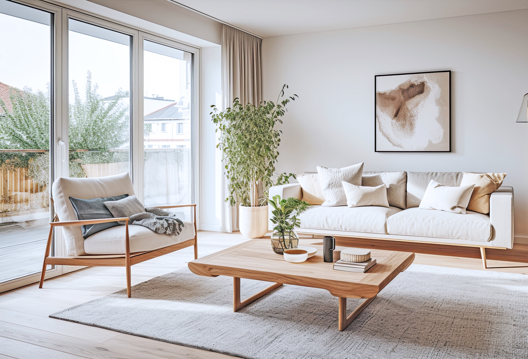 bright and clean home living room interior design concept living